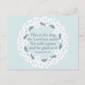 クリスチャン感動的詩篇118:24レジョイス ポストカード (正面)