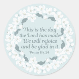 クリスチャン感動的詩篇118:24レジョイス ラウンドシール
