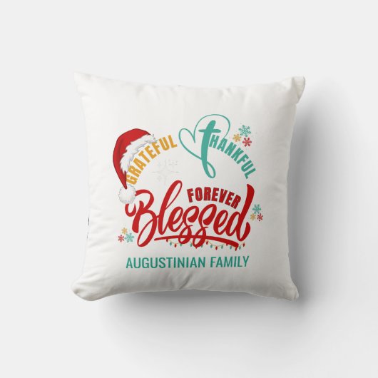 クリスチャン感謝の賛美クリスマスの名前 クッション (正面)
