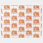 クリスチャン感謝祭カボチャラテ フリースブランケット (正面(横))