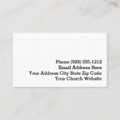 クリスチャン抽象芸術オレンジスカイクロスチャーチ 名刺 (裏面)