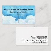 クリスチャン抽象芸術ブルースカイ2クロス教会 名刺 (正面/裏面)