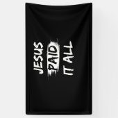 クリスチャン救い引用文許しの贈り物 横断幕 (縦)