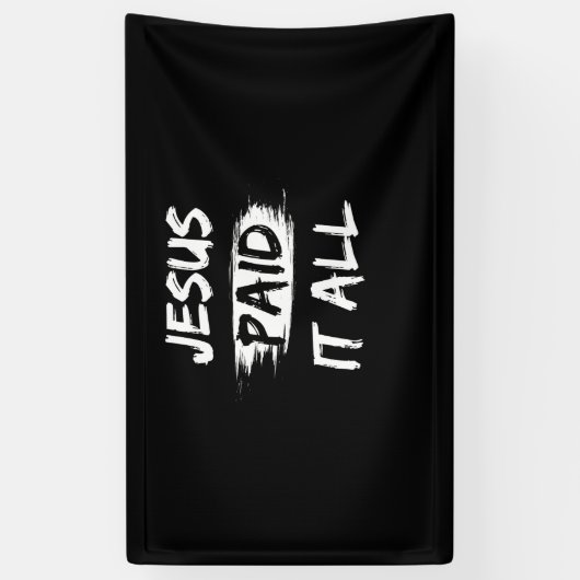 クリスチャン救い引用文許しの贈り物 横断幕 (縦)