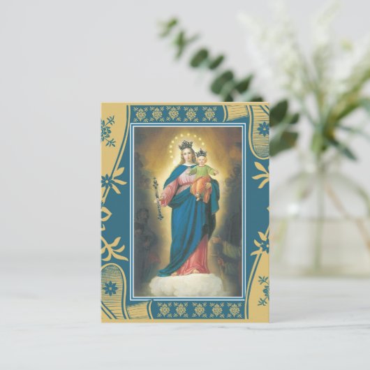 クリスチャン救済スの女とベビーイエス・ポストカ ポストカード (スタンド正面)