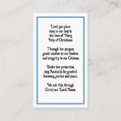 クリスチャン救済ズ祈りの言葉カード 名刺 (裏面)