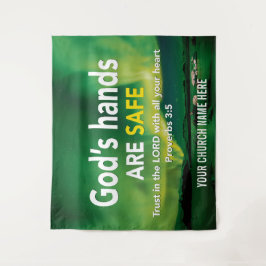 クリスチャン教会の壁画に信頼を寄せる タペストリー