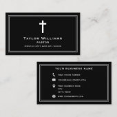 クリスチャン教会の牧師の宗教十字架 名刺 (正面/裏面)