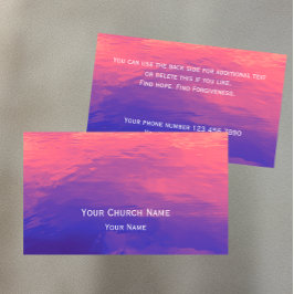 クリスチャン教会の牧師オリジナル自然写真 名刺