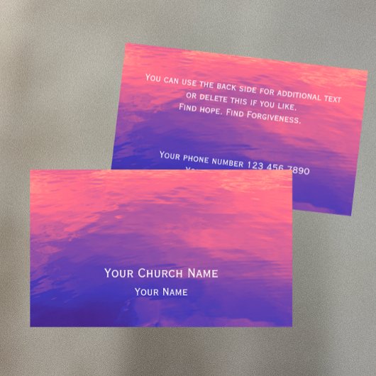 クリスチャン教会の牧師オリジナル自然写真 名刺