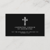 クリスチャン教会コンテンポラリー牧師クロス・ブラック 名刺 (正面)