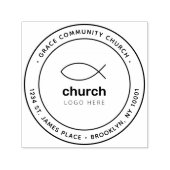 クリスチャン教会メール用品差出人住所 セルフインキングスタンプ (デザイン)