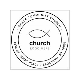 クリスチャン教会メール用品差出人住所 セルフインキングスタンプ