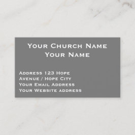 クリスチャン教会モダン牧師グレイカスタムホワイト 名刺