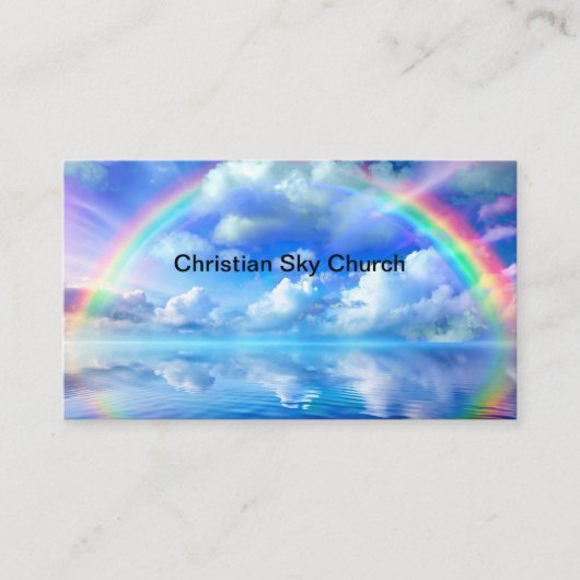 クリスチャン教会レインボー風光明媚 名刺 (正面)