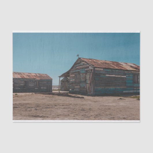 クリスチャン数々のクロスのある色の木納屋 薄葉紙 (正面)