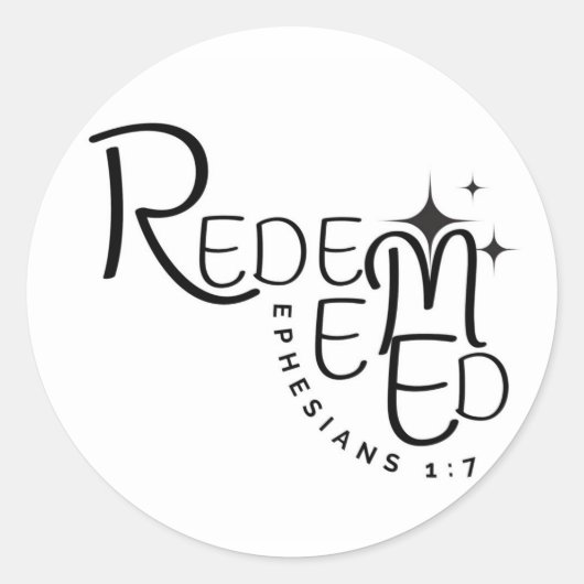 クリスチャン文字シール聖書シール ラウンドシール (正面)