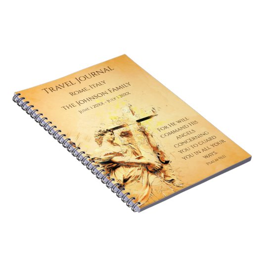 クリスチャン旅行記パーソナライズされた録 ノートブック (右側)