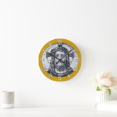 クリスチャン時計、イエスキリストヴィンテージモザイク ラウンド壁時計 (ホーム)