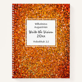 クリスチャン書のビジョンのカスタマイズ可能な赤 ノートブック