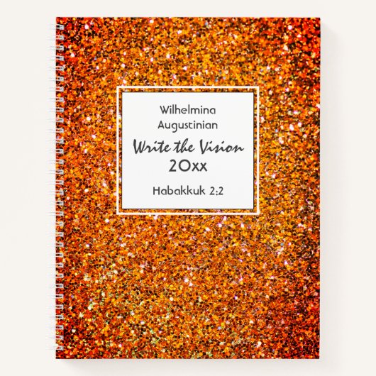 クリスチャン書のビジョンのカスタマイズ可能な赤 ノートブック (正面)