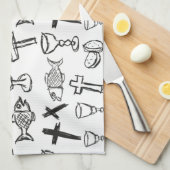 クリスチャン様式 キッチンタオル (四つ折り)