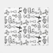 クリスチャン様式 フリースブランケット (正面(横))