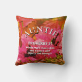 クリスチャン母の日の諺31フローラ叔母 クッション (裏面)