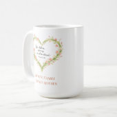 クリスチャン母の日フラワーハートマグ コーヒーマグカップ (正面左)