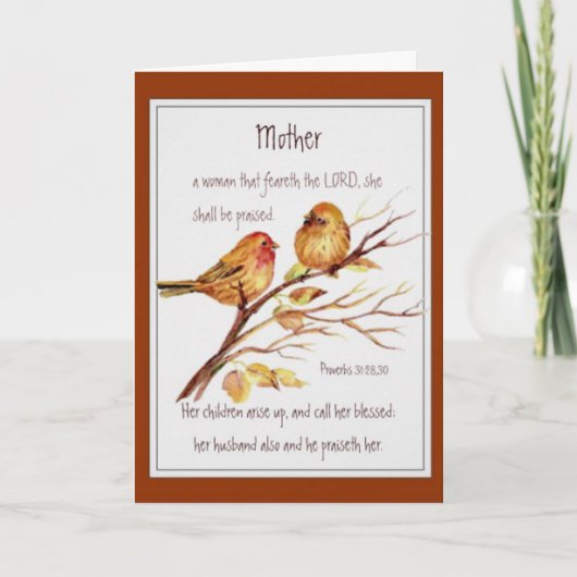 クリスチャン母の日聖なる書物、 経典水色 カード (正面)