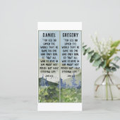 クリスチャン水カラー自然聖なる書物、 経典ブックマーク カード (スタンド正面)