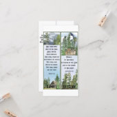 クリスチャン水カラー自然聖なる書物、 経典ブックマークCa カード (正面/裏面インサイチュ)