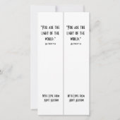 クリスチャン水彩照明聖なる書物、 経典名ブックマーク カード (裏面)