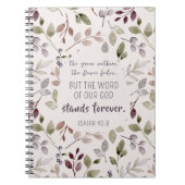 クリスチャン水彩秋リーフパターン聖なる書物、 経典 ノートブック (正面)