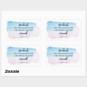 クリスチャン水彩詩篇バイブル引用文信仰 長方形シール (シート)