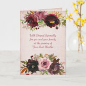 クリスチャン水色フローラパーソナライズされた悔やみや弔慰 カード (黄色い花)