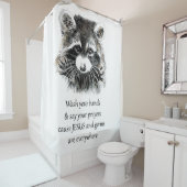 クリスチャン洗面所あなたの手を洗うラクーン動物 シャワーカーテン (インサイチュ)
