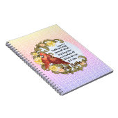 クリスチャン深紅色信仰名前をカスタムする ノートブック (右側)