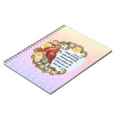 クリスチャン深紅色信仰名前をカスタムする ノートブック (左側)