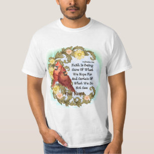 クリスチャン深紅色信仰Tシャツ Tシャツ