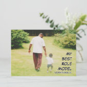 クリスチャン父の日の役割最高のモデルフォトカード カード (スタンド正面)