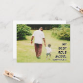 クリスチャン父の日の役割最高のモデルフォトカード カード (正面/裏面インサイチュ)