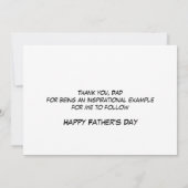 クリスチャン父の日の役割最高のモデルフォトカード カード (裏面)