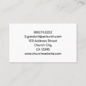 クリスチャン牧師の名刺 |シンプル 名刺 (裏面)