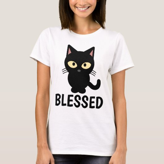 クリスチャン猫好きTシャ賛美ツ、 Tシャツ (正面)