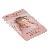 クリスチャン生誕通知カード – ピンク&ブラック マグネット (右側)