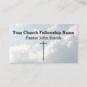 クリスチャン白ふわふわの雲スカイクロス教会 名刺 (正面)