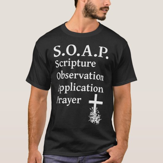 クリスチャン石鹸聖書観察アプリケーションP Tシャツ (正面)