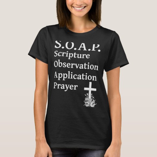 クリスチャン石鹸聖書観察応用P Tシャツ (正面)