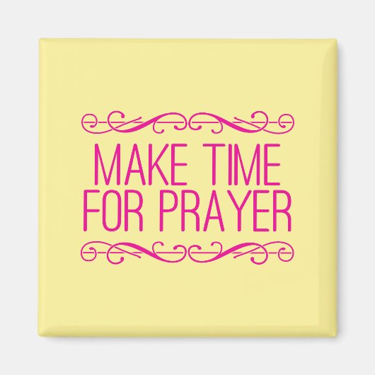 クリスチャン磁石の祈りの言葉時間を作る マグネット (正面)